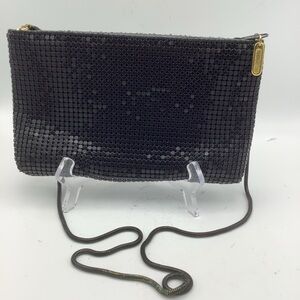 Carla Marchi  Black Metal Mesh Crossbody Bag